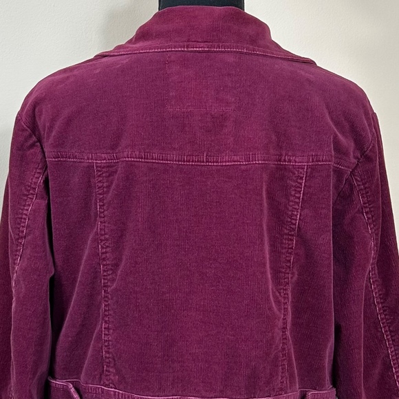 Sonoma Corduroy Fitted Violet Purple Burgundy Blazer Jacket Size 1X - Picture 7 of 14